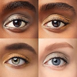 Julep Eyeshadow 101 Crme-to-Powder Waterproof Eyeshadow Stick Duo - Long-Lasting, Crease-Proof, Easy Apply with Built-in Smudger - Silver Moonlight Shimmer & Honey Gold Shimmer