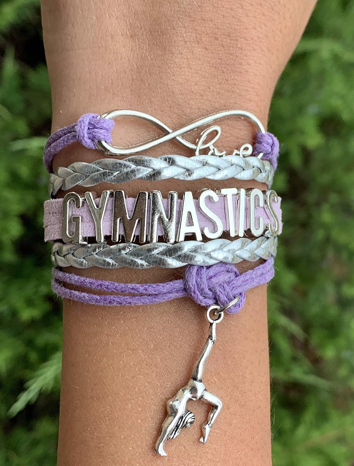Gymnastics Love Infinity Charm Bracelet - Jewelry Gift for Gymnast - Image 2