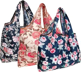 Wrapables Eco-Friendly Large Nylon Reusable Shopping Bags (Set of 3)