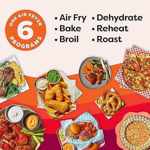 Miniatura 5 de Instant Pot 4Qt VORTEX 6 en 1 Mini Freidora de Aire, Opciones de Programa Personalizado, Freír al Aire, Asar, Asar a la Parrilla, Deshidratar, Sea