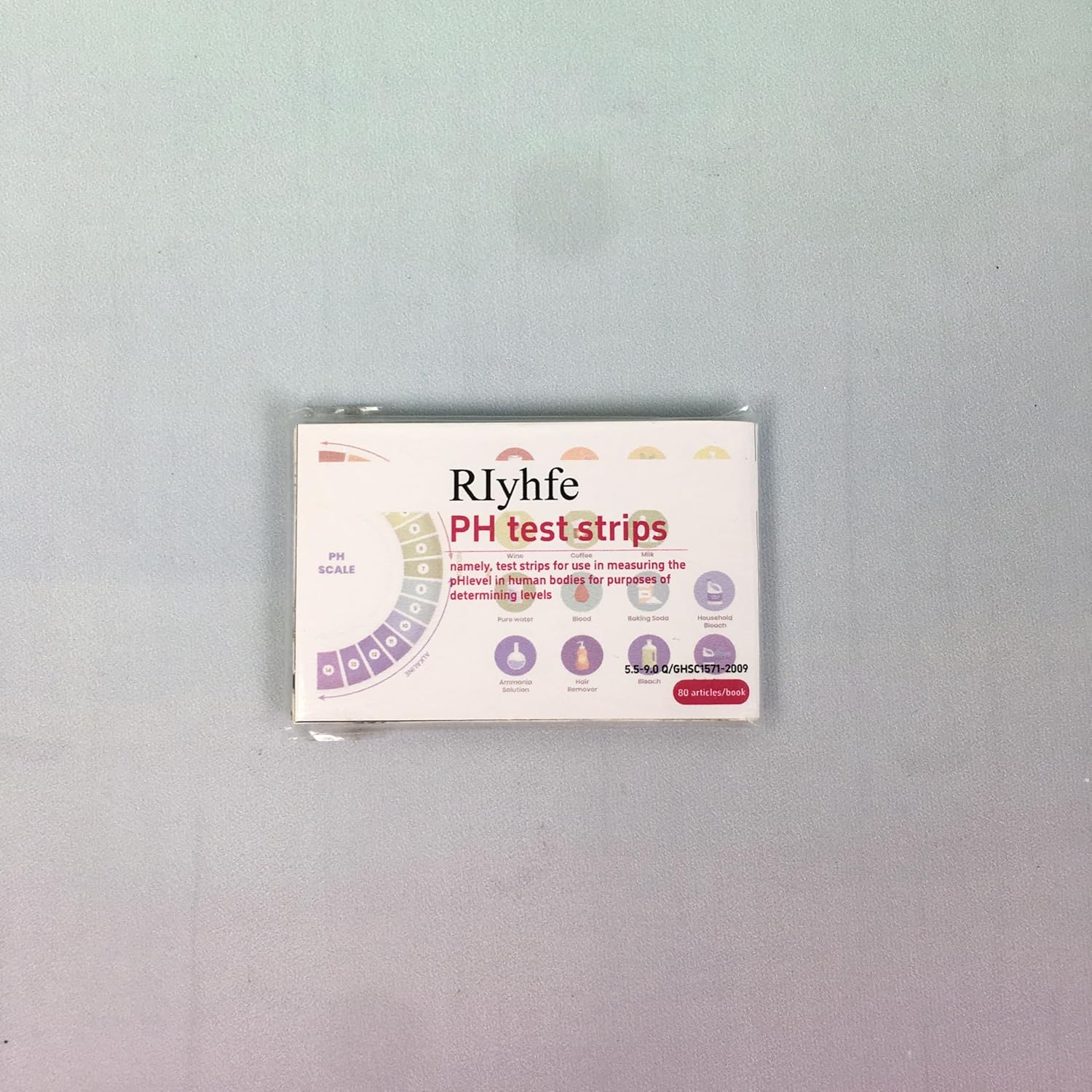 RIyhfe PH test strips – 80 Pieces Urine & Saliva pH Test Kit, Accurate pH 4.5-9.0 Test Strips for Monitoring Acid Alkaline Balance, Fast Color Change