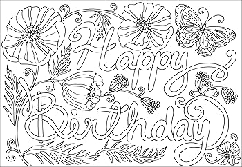 kleurplaat verjaardag volwassenen - 5 12 Volwassen Kleurplaten Verjaardag & gelegenheden wenskaarten Get Well, Denken van U, Nieuwe Baby, Veel geluk, Dank U : Amazon.nl: Kantoorproducten