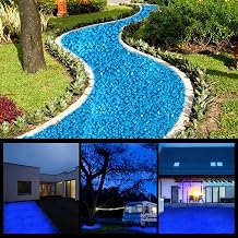 Sasylvia 3000 Pcs Glow in The Dark Rocks 1 Inch Glow Rocks 12.6 LB Garden Glow in The Dark Stone Outdoor Glow in The Dark Pebbles for Landscaping Walkway Pathway Backyard Fish Tank Plant Dark Blue