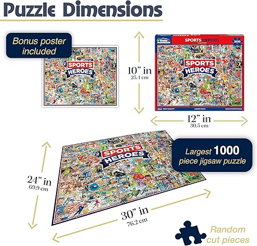Miniatura 3 de White Mountain Sports Heroes - Rompecabezas de 1000 piezas