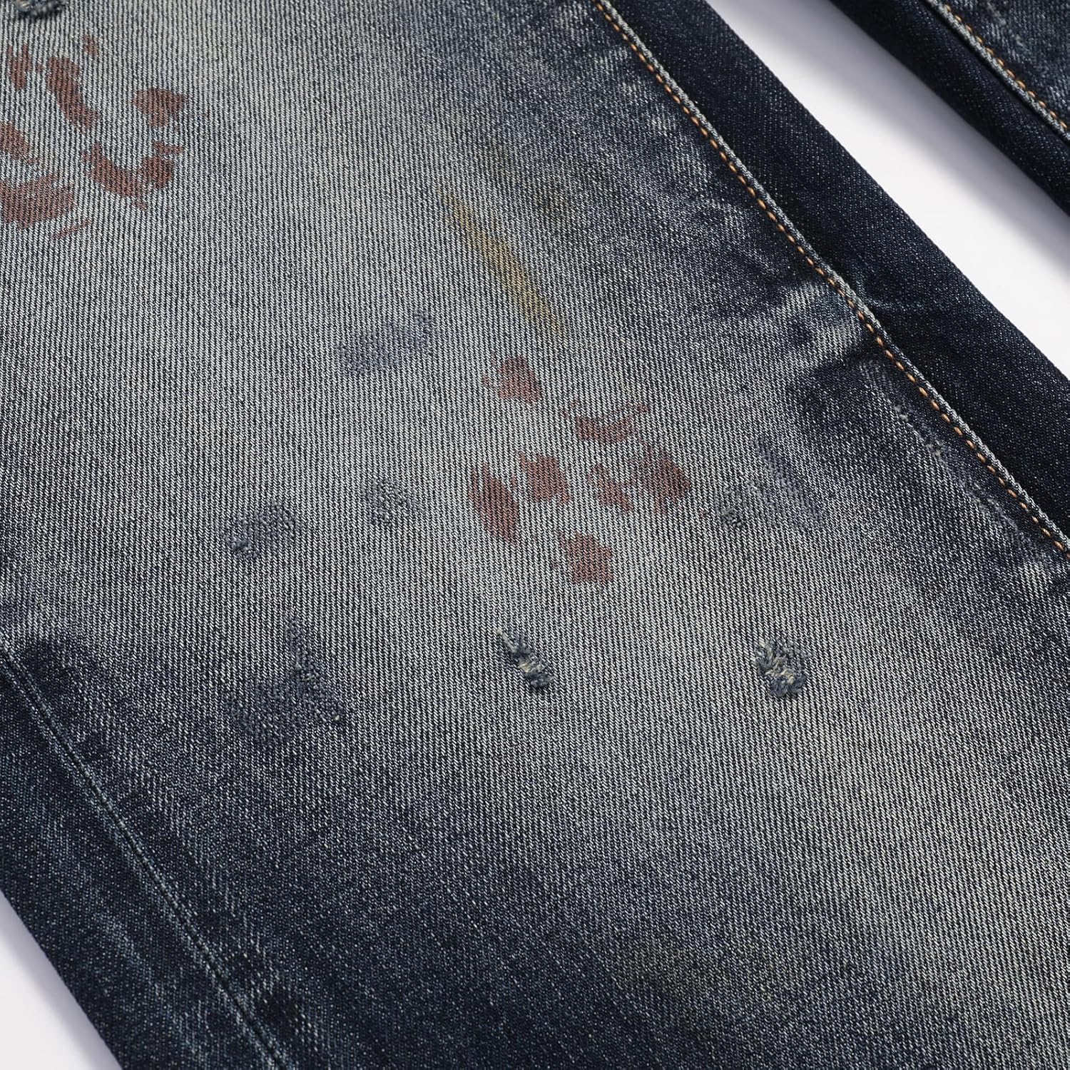 Men's Casual Straight Jeans Slim Retro Vintage Denim Pants Streetwear - Image 5