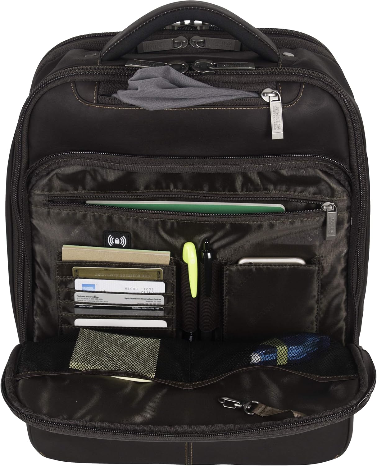 Crеаtіvе Prоduсt Kenneth Cole Reaction Manhattan Commuter Slim Backpack 16 Laptop Computer & Tablet Travel, Business, Work, School Bookbag, Brown, Colombian Leather