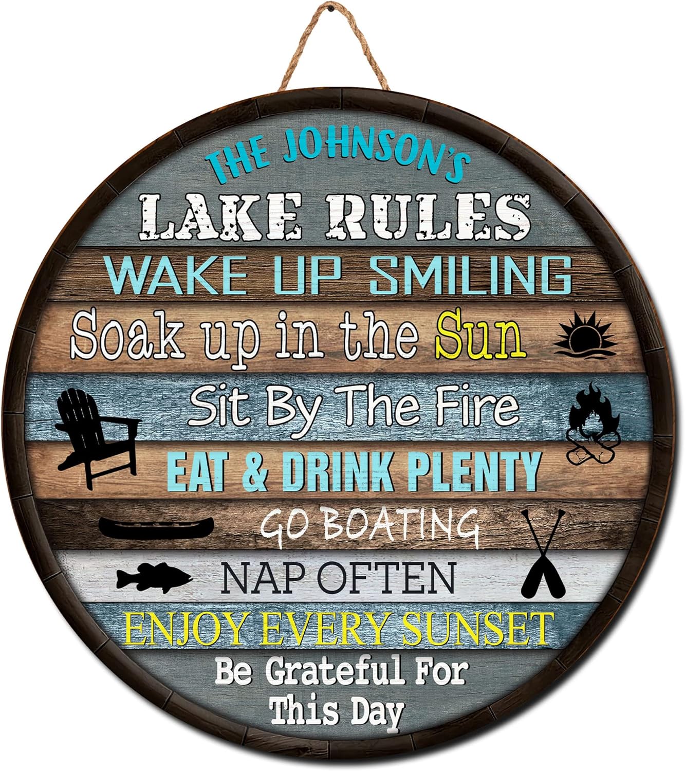 V VIBEPY Personalized Lake House Signs, Life Is Better When Spent With Family And Friends Signs 12x12",18x18" Printed Sign, Welcome Signs, Lake House Signs, Outdoor Sign, Yard Sign, Summer Sign, Housewarming Gift (CSWS-ENNG-39455001)