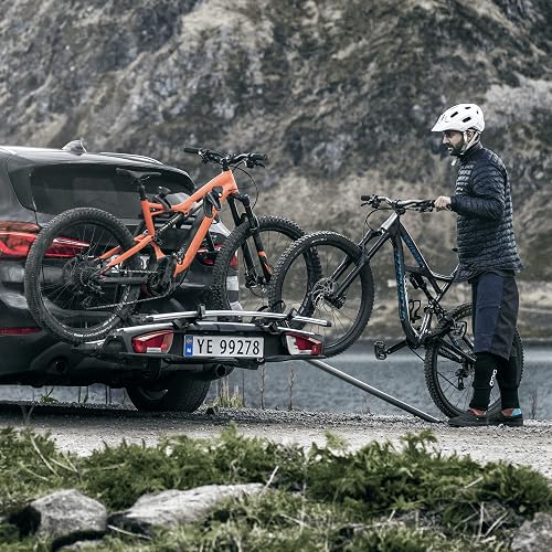 Thule VeloSpace XT 3-Bike Tow Bar Bicycle Carrier Black/Aluminium 13 Pin for E-Bike, Mountain Bikes, Gravel, Road Bike, Trekking Bike - 5