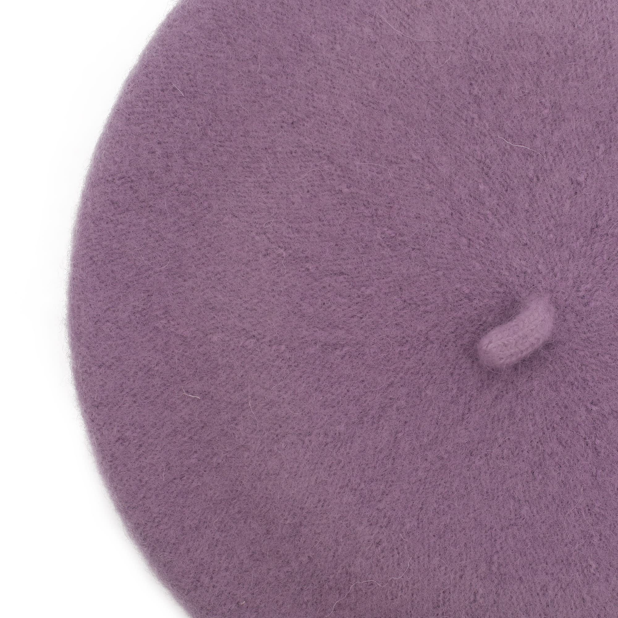 ZLYC Wool Kids Beret Hat Girls Solid Color Artist French Beret Cap(Lavender) - Image 4