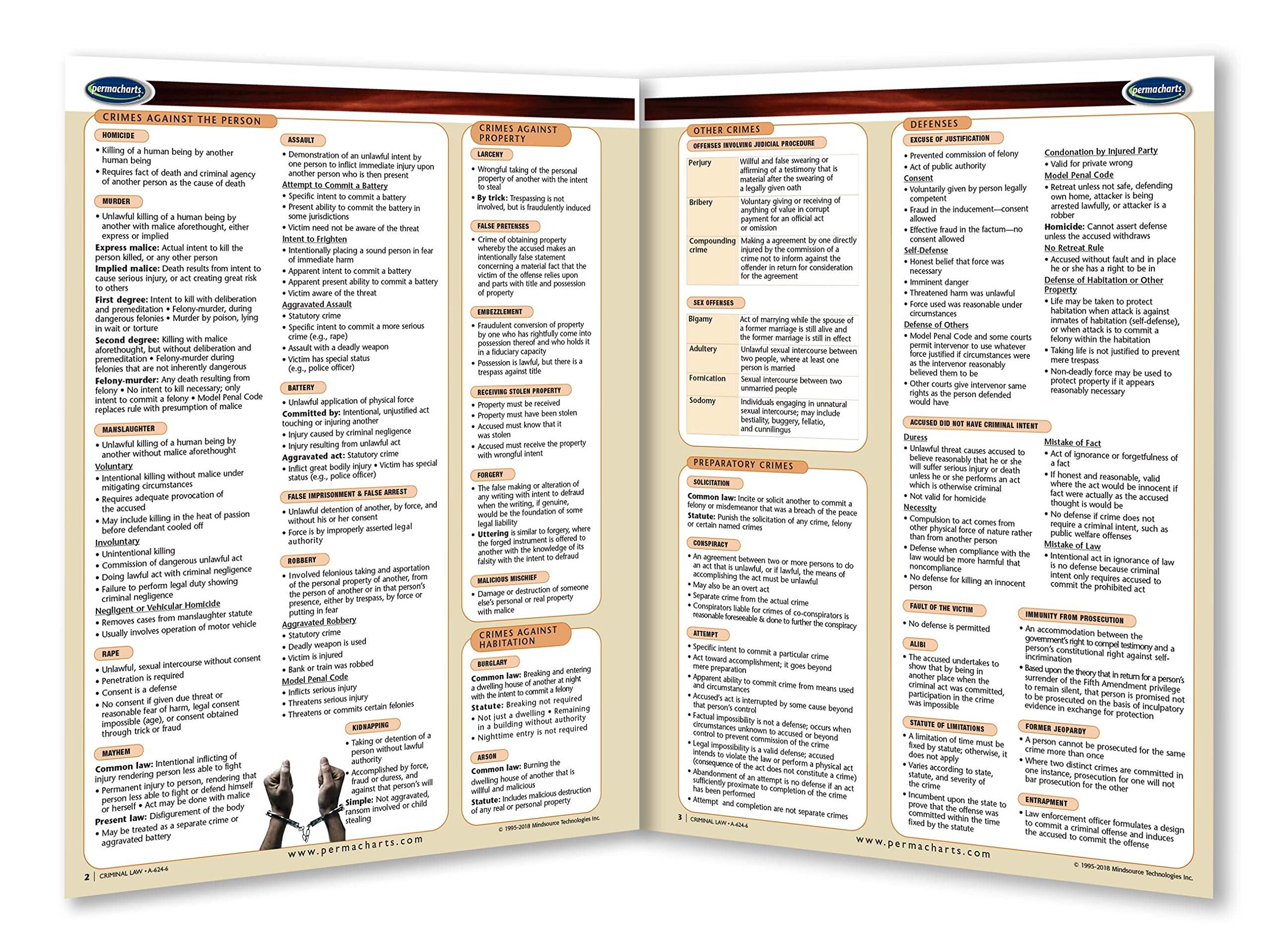 Criminal Law Guide - USA - Legal Quick Reference Guide by Permacharts - Image 2
