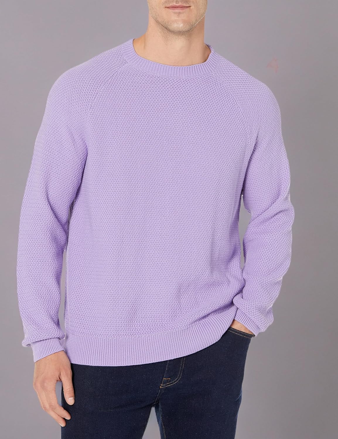 Amazon Essentials Oversized Crewneck Sweater for Men, Textured, Cotton - Image 8