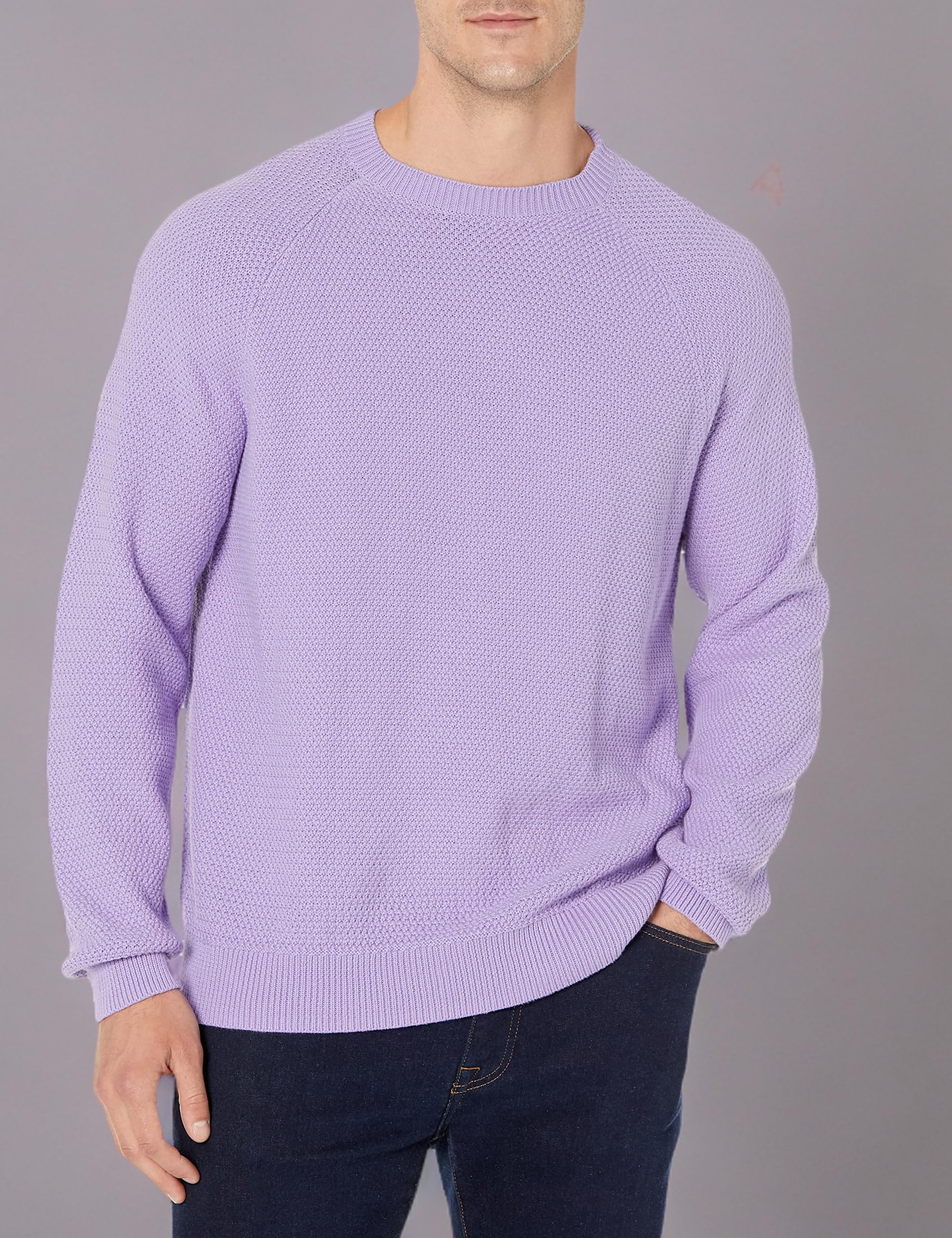 Amazon Essentials Sweat-shirt à Col Rond en Coton Texturé, Coupe Surdimensionnée Homme