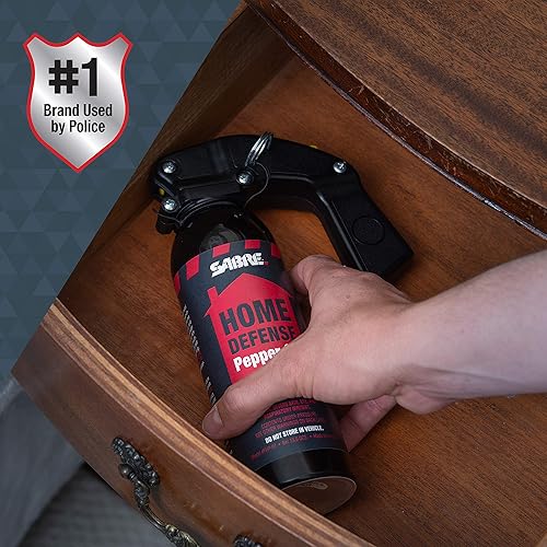 Miniatura 5 de brand_sabre Red Home Defense - Gel de pimienta con soporte de pared 32 ráfagas rango de 25 pies tinte de marcado UV ayuda a identificar sospechosos