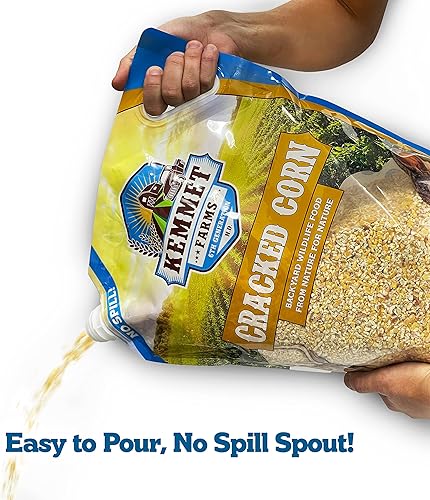 Miniatura 3 de Alimento prémium para pájaros y vida silvestre en el patio trasero, maíz agrietado para pájaros, ciervos, conejos, ardillas, pollos y más, boquilla
