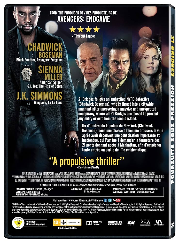 Amazon.com: 21 Bridges (2019) : Chadwick Boseman, Sienna