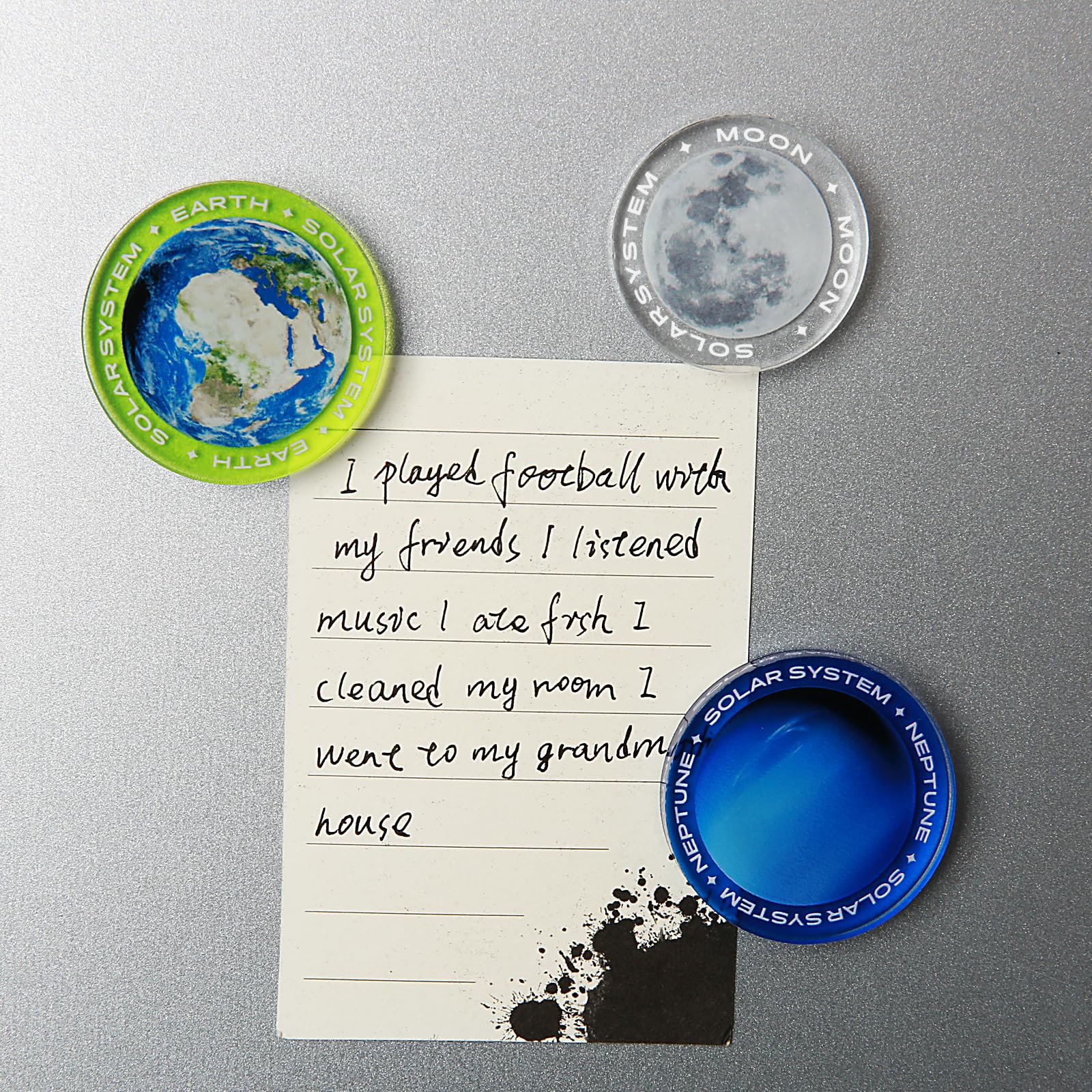 10 Planets Acrylic Fridge Magnet Set - Cute and Funny Magnets for Refrigerator, Whiteboard, Classroom, Office, Kitchen, Locker - Educational Magnets for Kids (Excluding Pluto) - Image 5