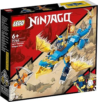 LEGO NINJAGO 71760 Jay's Thunder Dragon EVO, Toy Blocks, Present, Ninja, Dragons, Boys, Ages 6 and Up