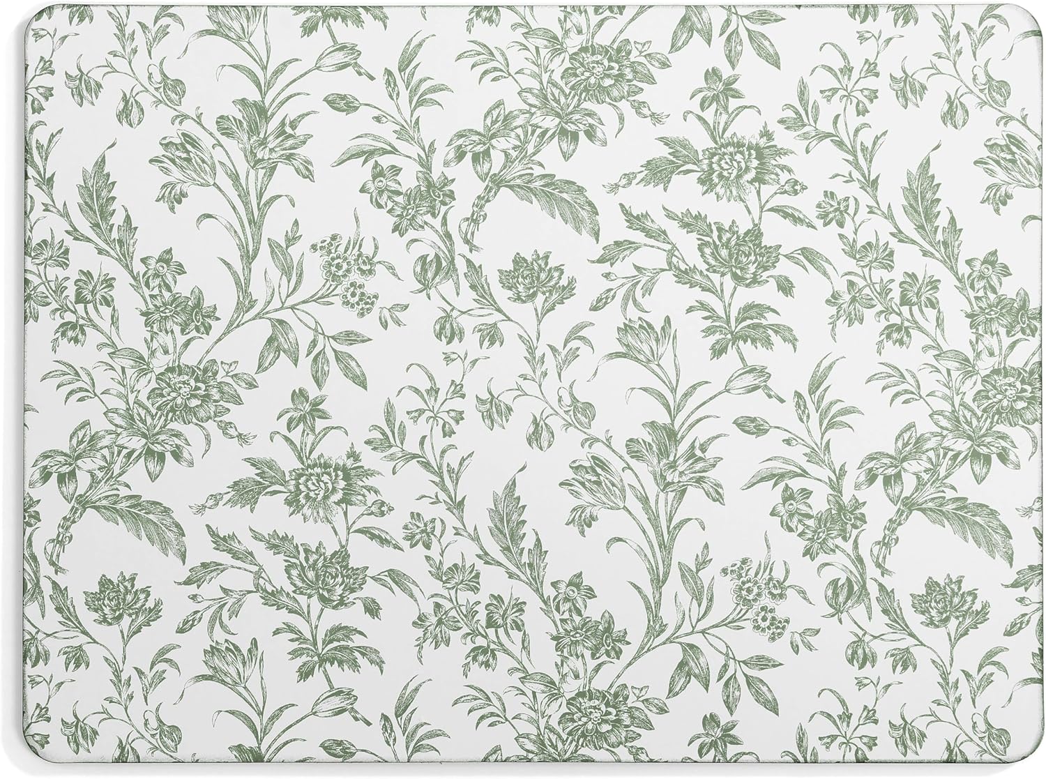 Laura Ashley Cork Placemats 16 x 12-inch for Kitchen and Dining Tables, Heat Resistant, Durable, Easy Clean, Set of 4, Natalie