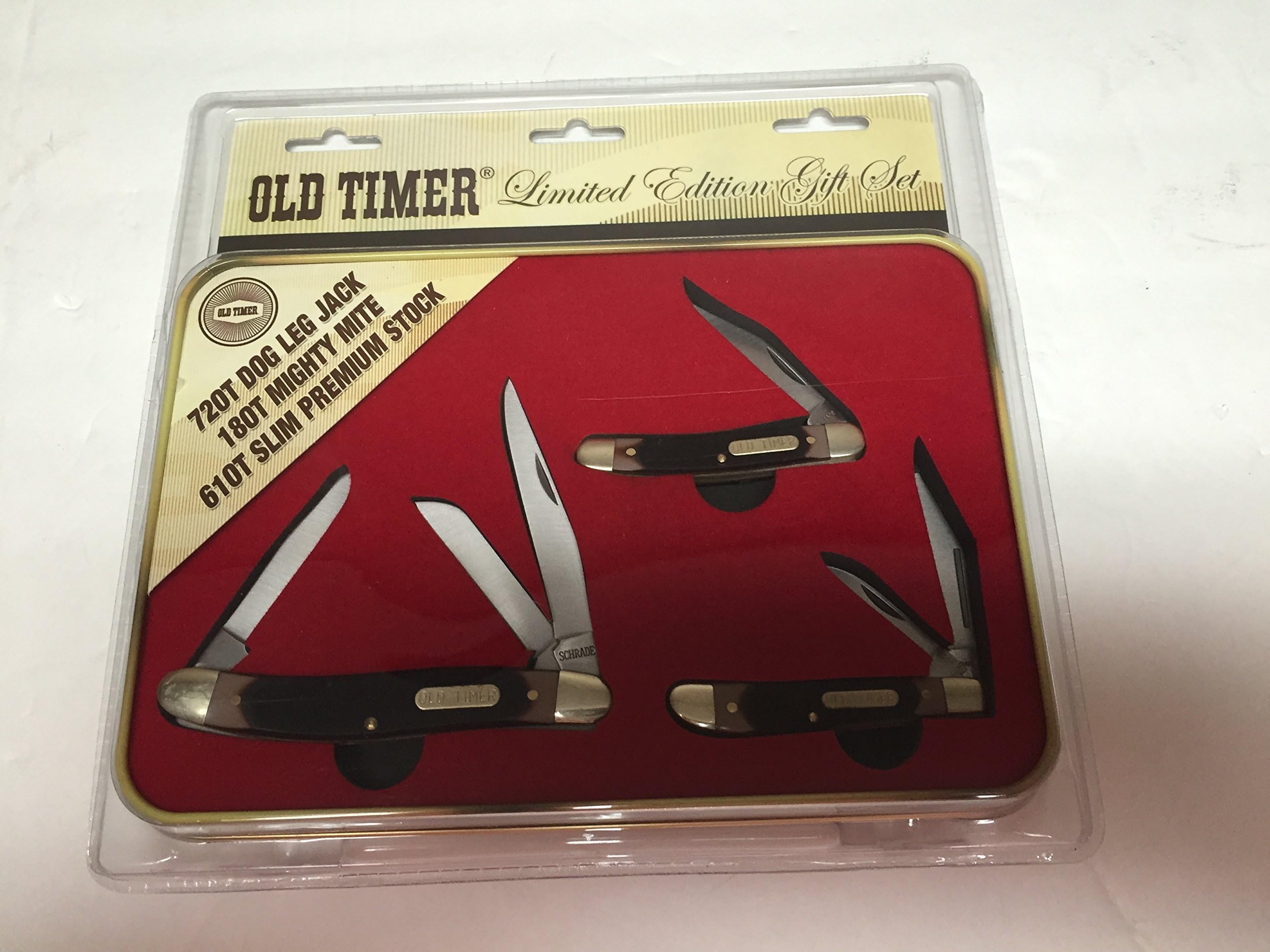 OLD TIMER GIFT SET 3 KNIVES BROWN