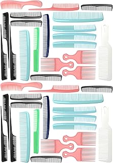 Iconikal Deluxe 40-Piece Assortment Designer Combs - Iconikal Unbreakable Wet & Dry Hair Combs, Easy to Clean, Bulk Combs Set