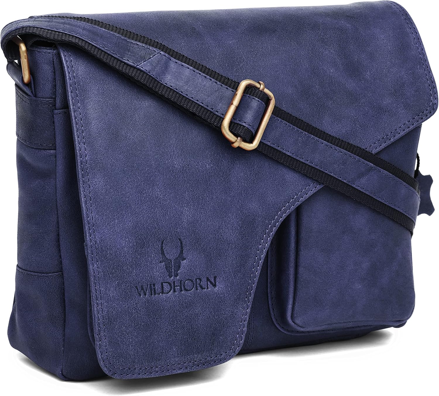 WILDHORN India Leather 11 inches Tan Messenger Bag