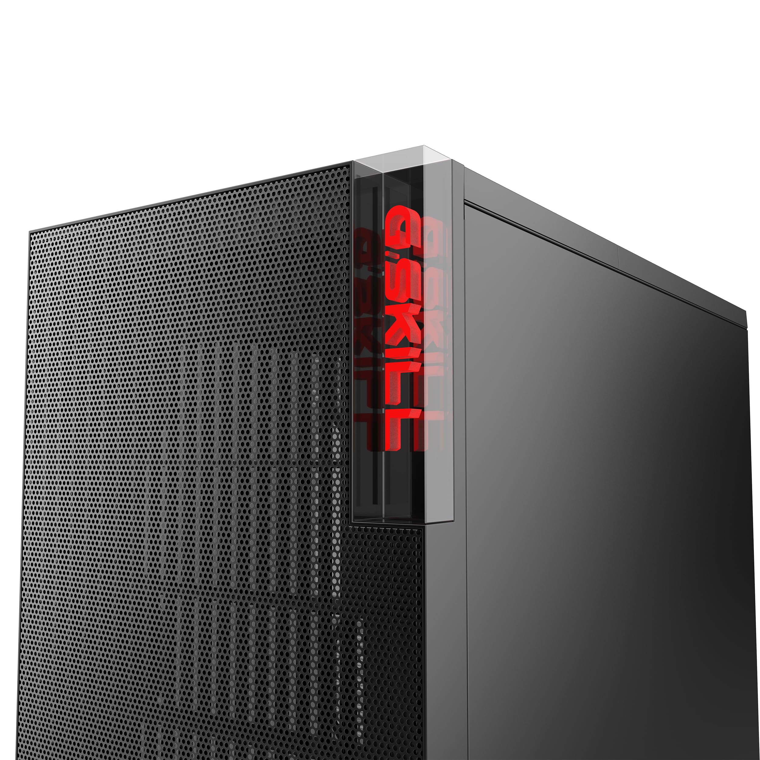 G.SKILL MD1 Caja ATX de media torre con panel lateral de vidrio templado, panel frontal de malla - negro (GC-AKGW1-MD1)