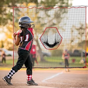 Golf Hitting Net for Backyard, Barrier Netting, Polyester Heavy Duty Training Aid, Practice Ball Stopper for Golfers, Driving, Swing Practice, Portable Setup, 10x10ft