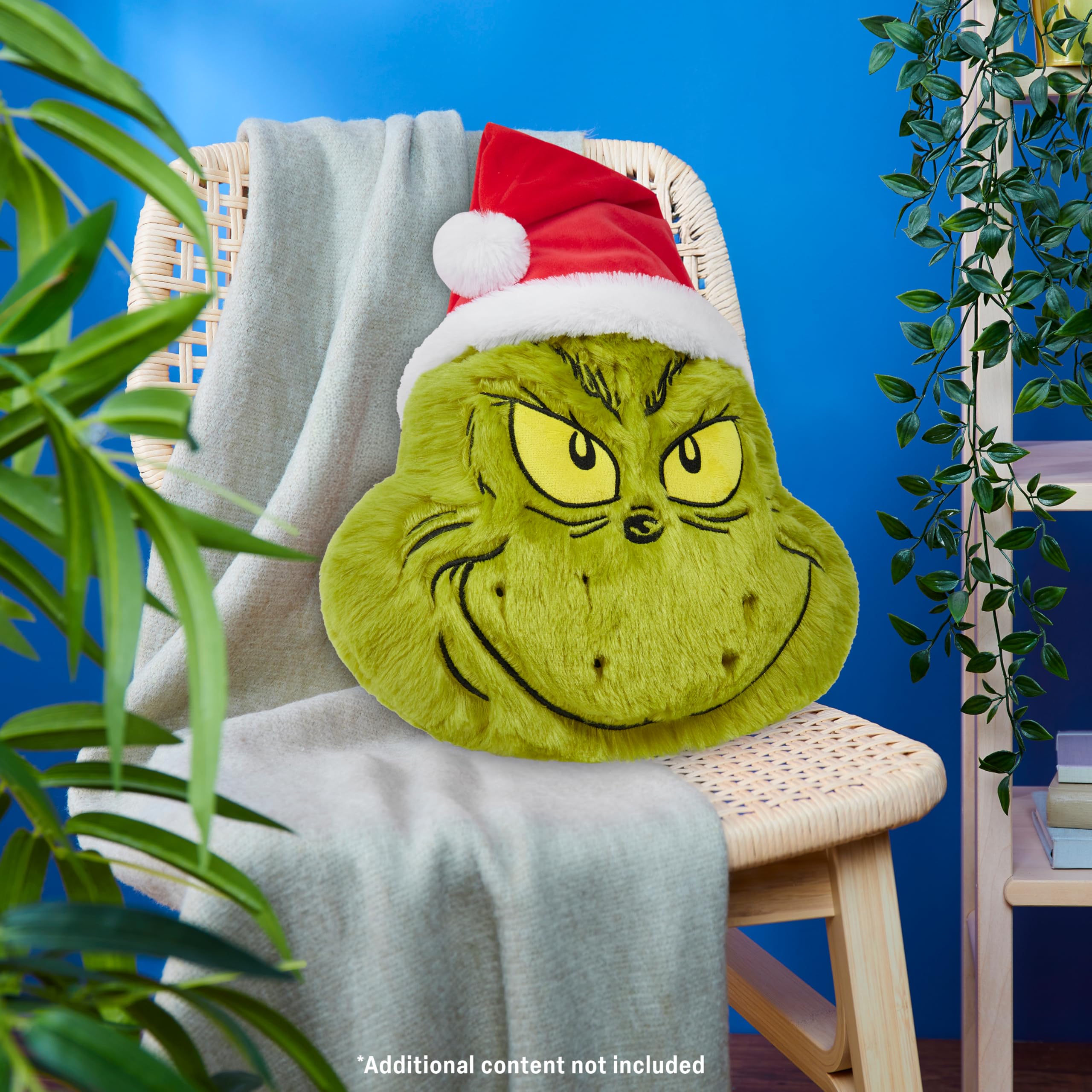 The Grinch 3D Peluche Cuscino da Divano, Decorazioni Natalizie 52x34.5x10.5cm