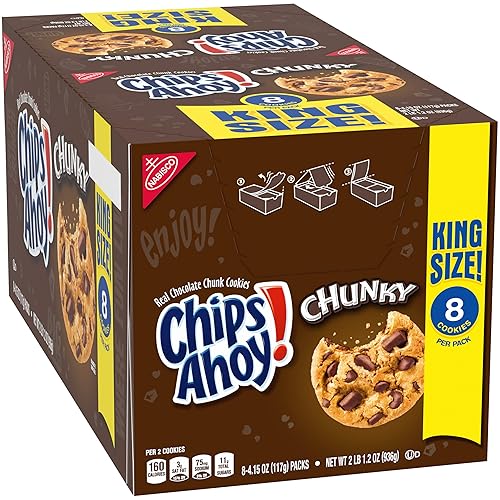 Miniatura 2 de Chips Ahoy! Grueso, tamaño King, galletas, 33.2 onzas (paquete de 8)