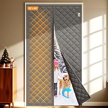Yotache Magnetic Thermal Insulated Door Curtain Fit 32"x80" Doors, Gray