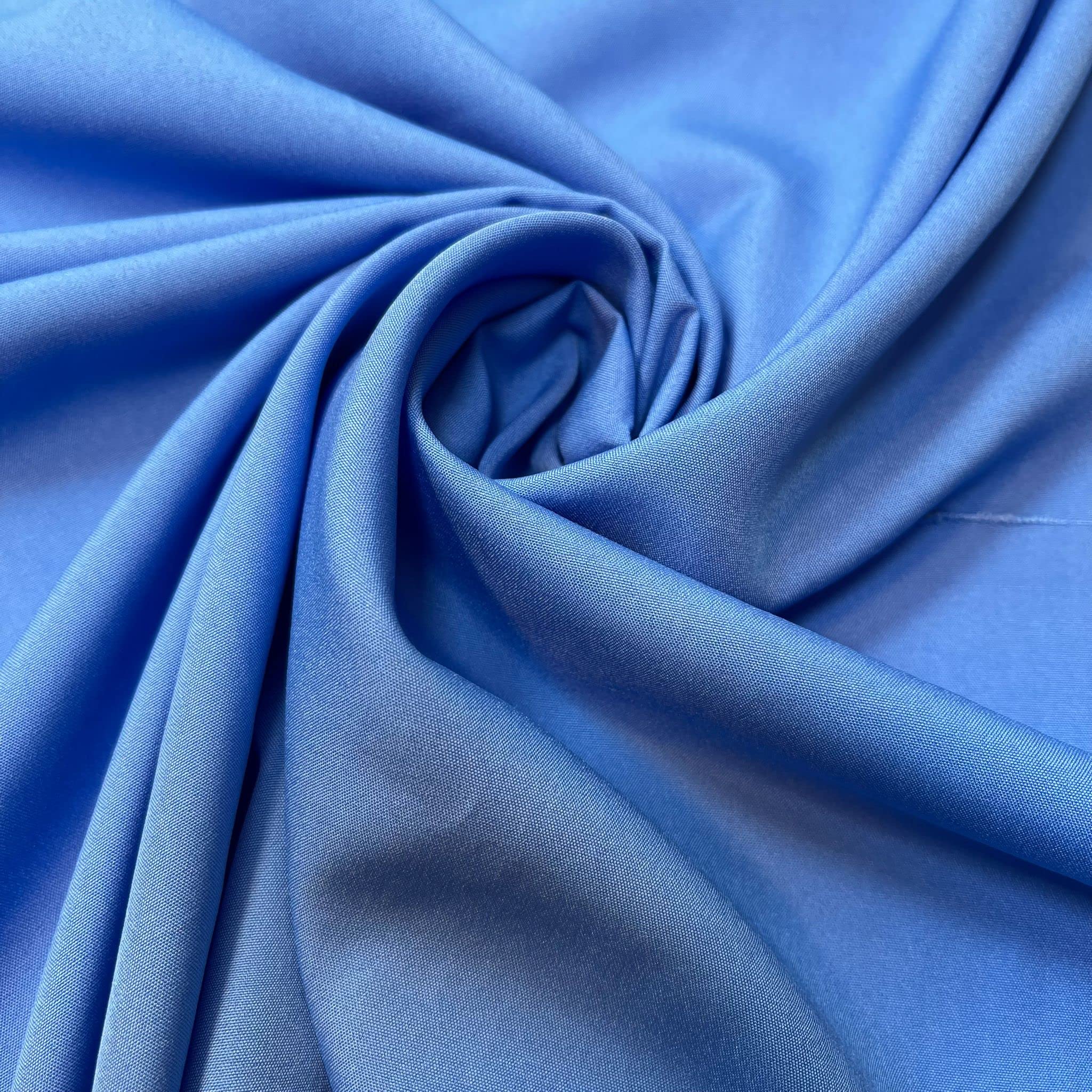 Soft Peach Skin Powder Touch Dress Craft Lining Fabric Material 44" Wide Available in 8 Colours (Denim, 1 Meter) — image 1