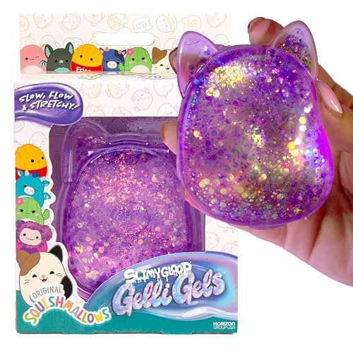 Slimygloop Gelli Gels, Purple Squishmallows | Slow-Flow Glitter Squishy Sensory