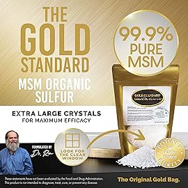 Gold Standard Organic Sulfur Crystals 6lb - 99.9% Pure MSM - High-Purity MSM Supplement Powder - Large Granular Flakes - 3rd Party Tested for Purity
