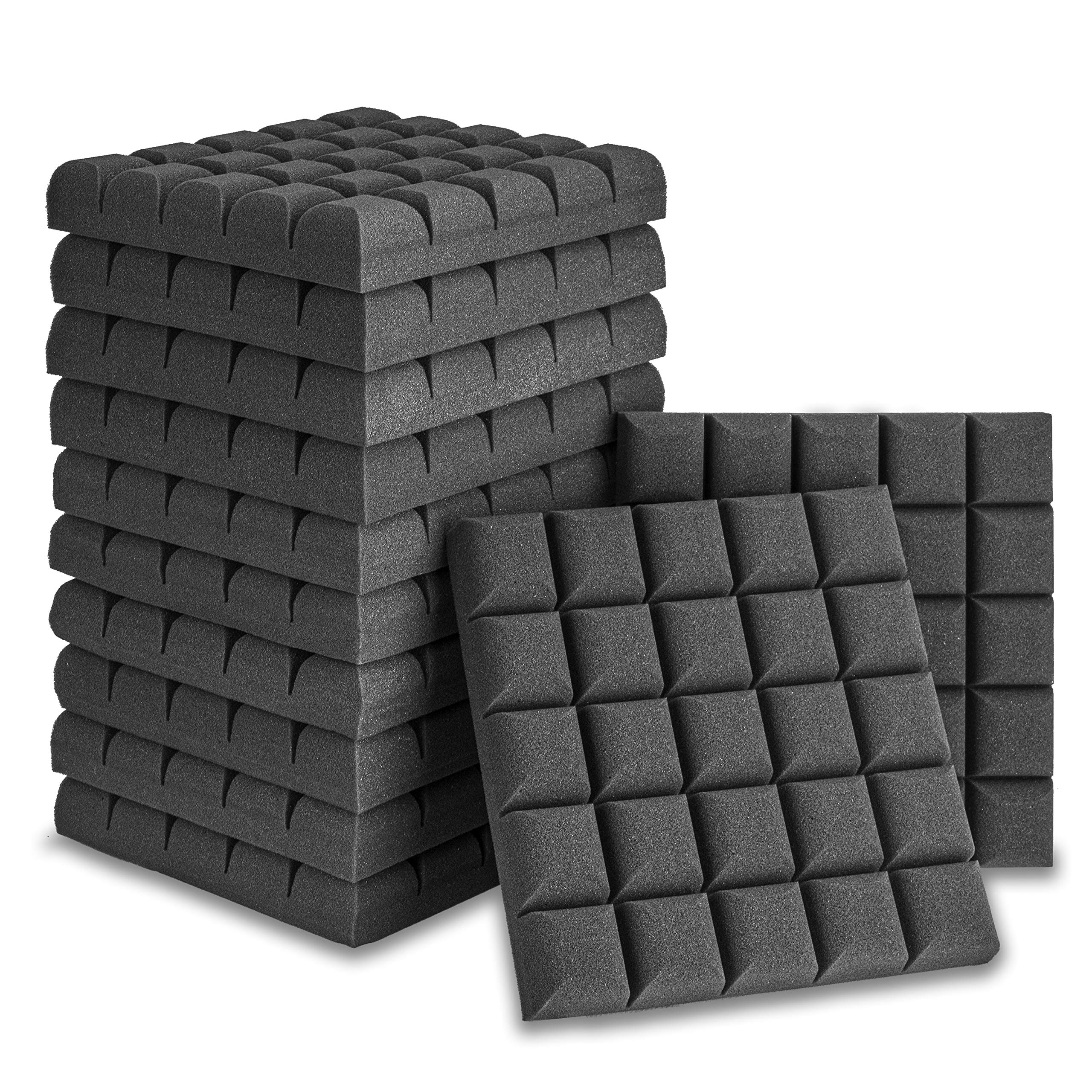 12 Pack Set 2" X 12" X 12" Acoustic Foam Panels