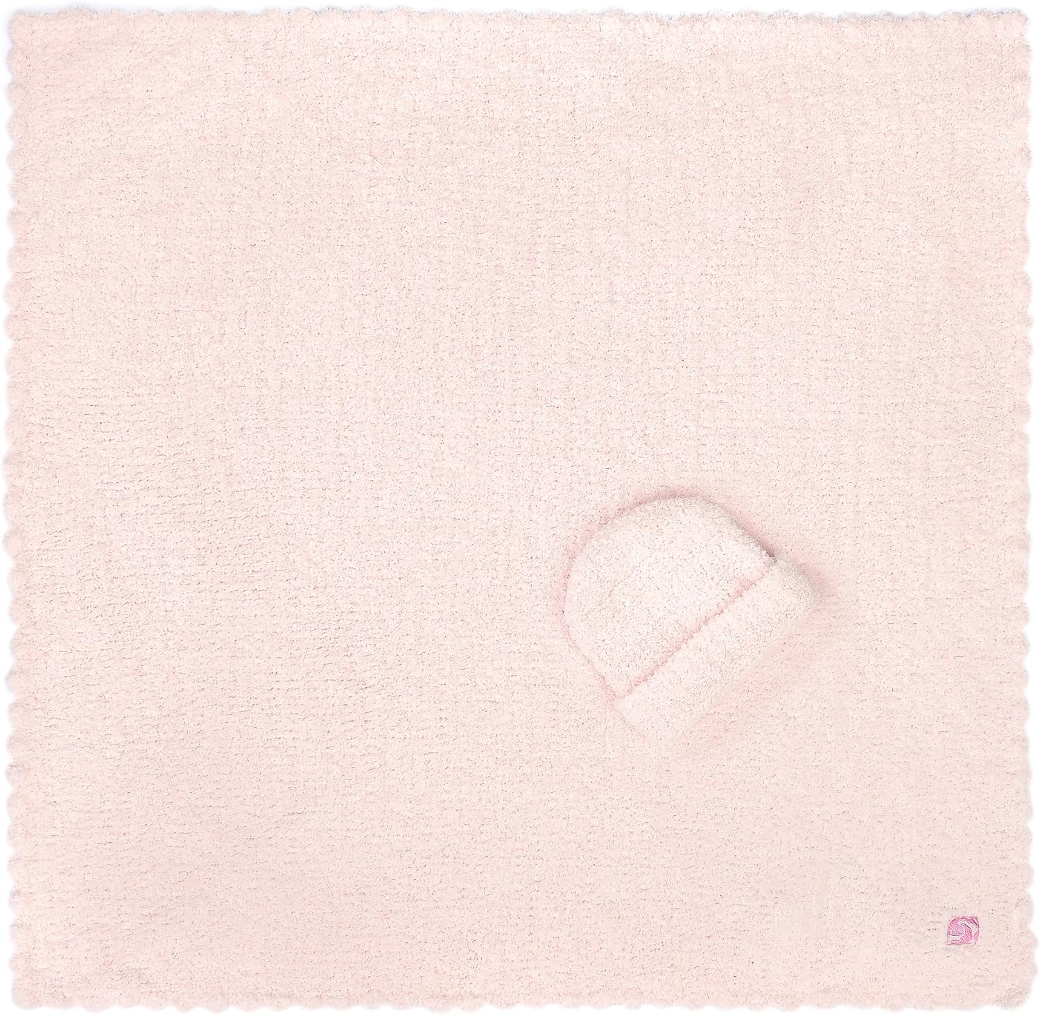 KASHWÉRE Baby Receiving Blankets - Solid with Matching Cap (Creme), 30" x 30"