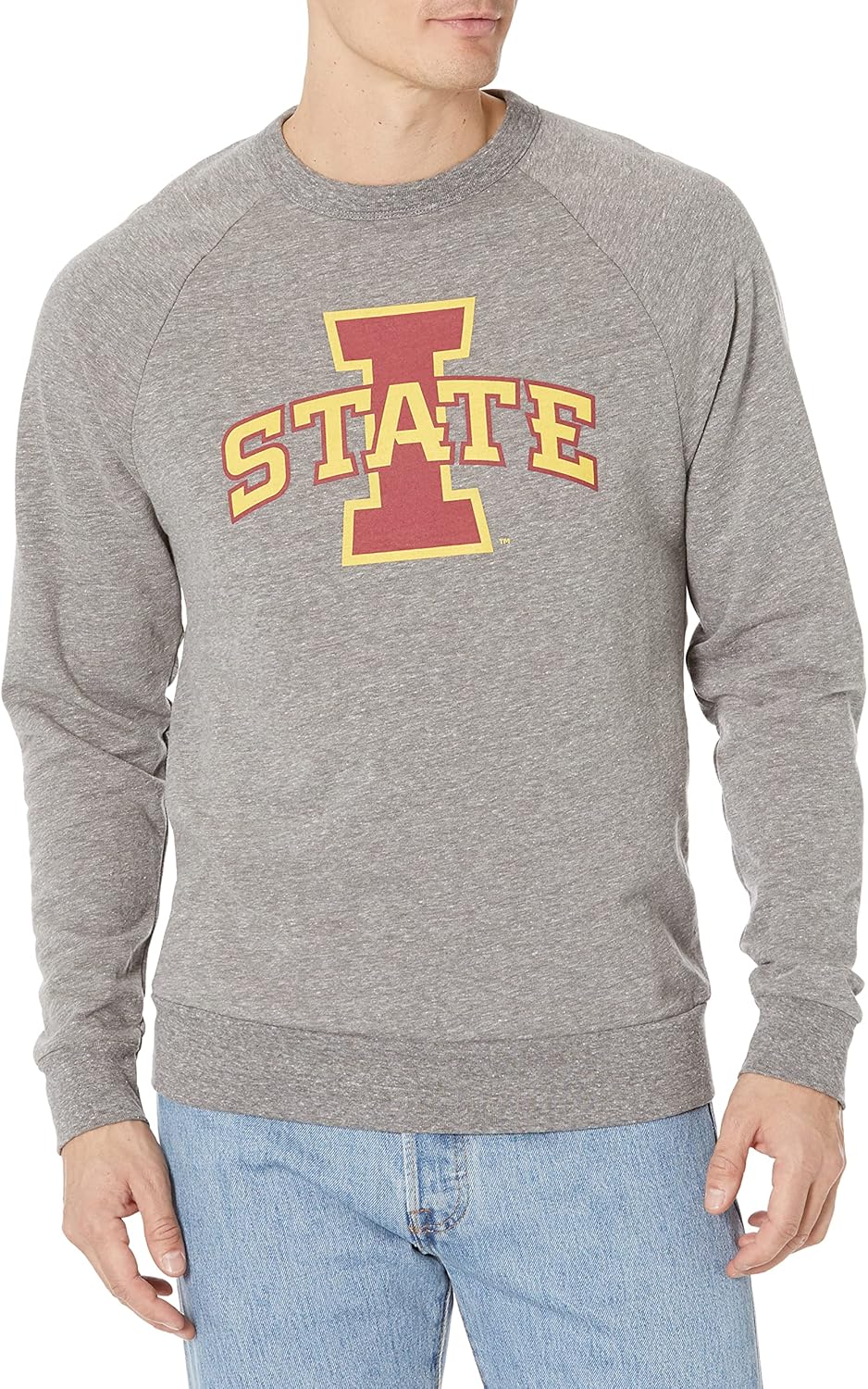 Blue 84 NCAA mens Tri-blend Crewneck Sweatshirt Vintage Icon