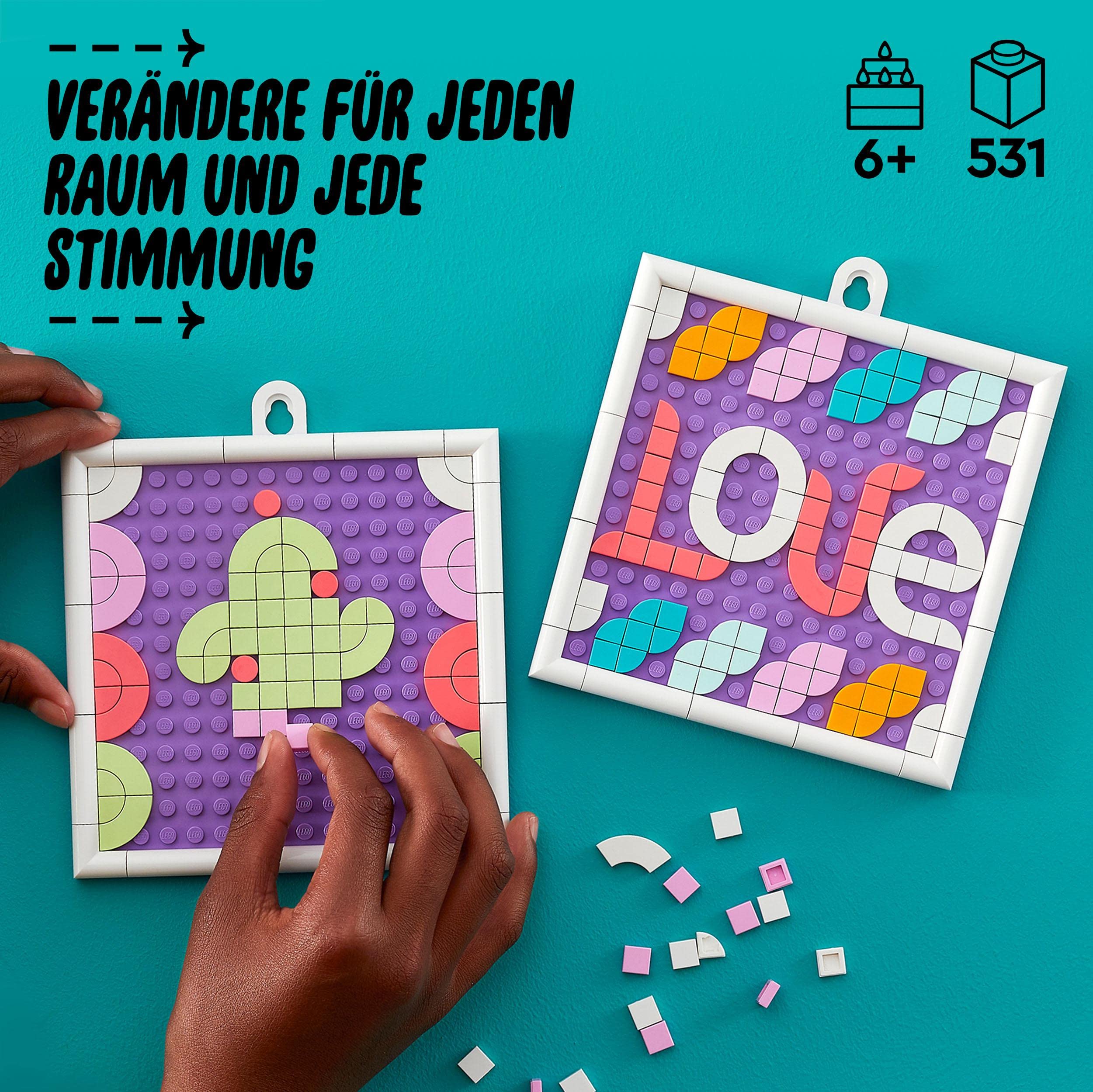 LEGO 41951 DOTS Message Board, DIY Kinderzimmer-Deko, Mosaik Bastelset für Spielzeug Türschild und Letter Board für Kinder
