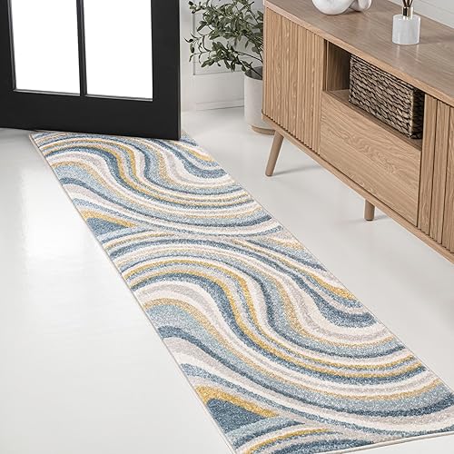 Miniatura 10 de Eyely CZD100A-8 Dazzle Flow - Alfombra de interior con diseño de remolinos abstractos para niños y novedosa; moderna; clásica; transicional, Rojo,