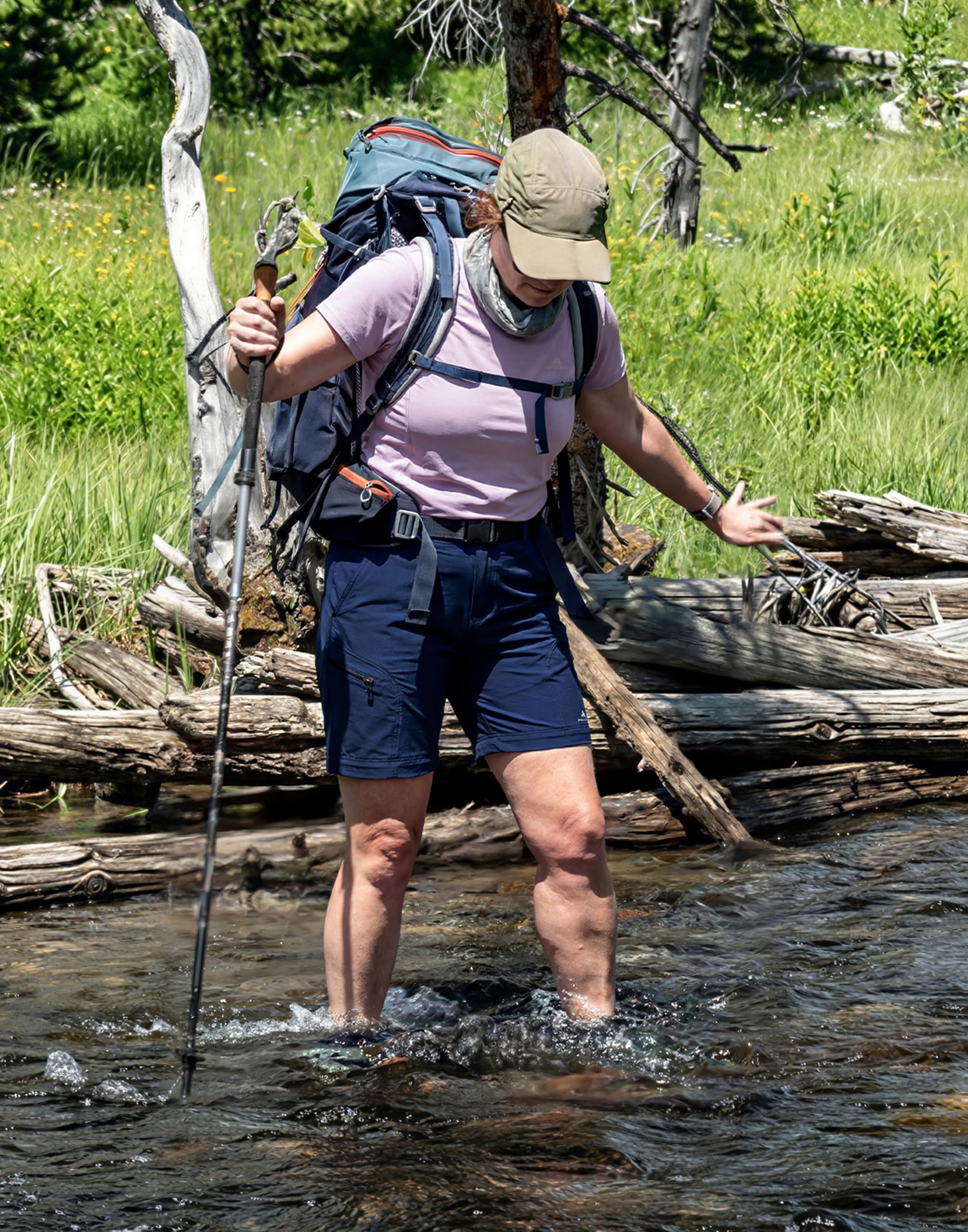Pioneer Camp Wanderhose Damen Zip Off Outdoor Hosen Für Damen Hose Trekkinghose Funktionshose Kletterhose Schnelltrocknend Wasserabweisend-Reisen, Camping, Wandern, Angeln