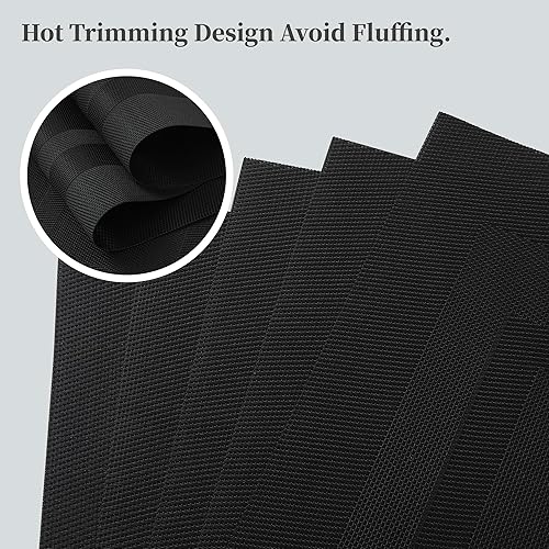 Miniatura 3 de Leetaltree - Juego de 4 manteles individuales, resistentes al calor, antideslizantes, para mesa de comedor, lavables, duraderos, tejido de PVC