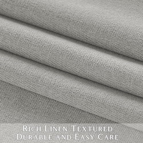 Miniatura 118 de ChrisDowa Cortinas 100% opacas de abedul liso de 96 pulgadas de largo, 2 paneles para dormitorio, sala de estar, oscurecimiento de la habitación de