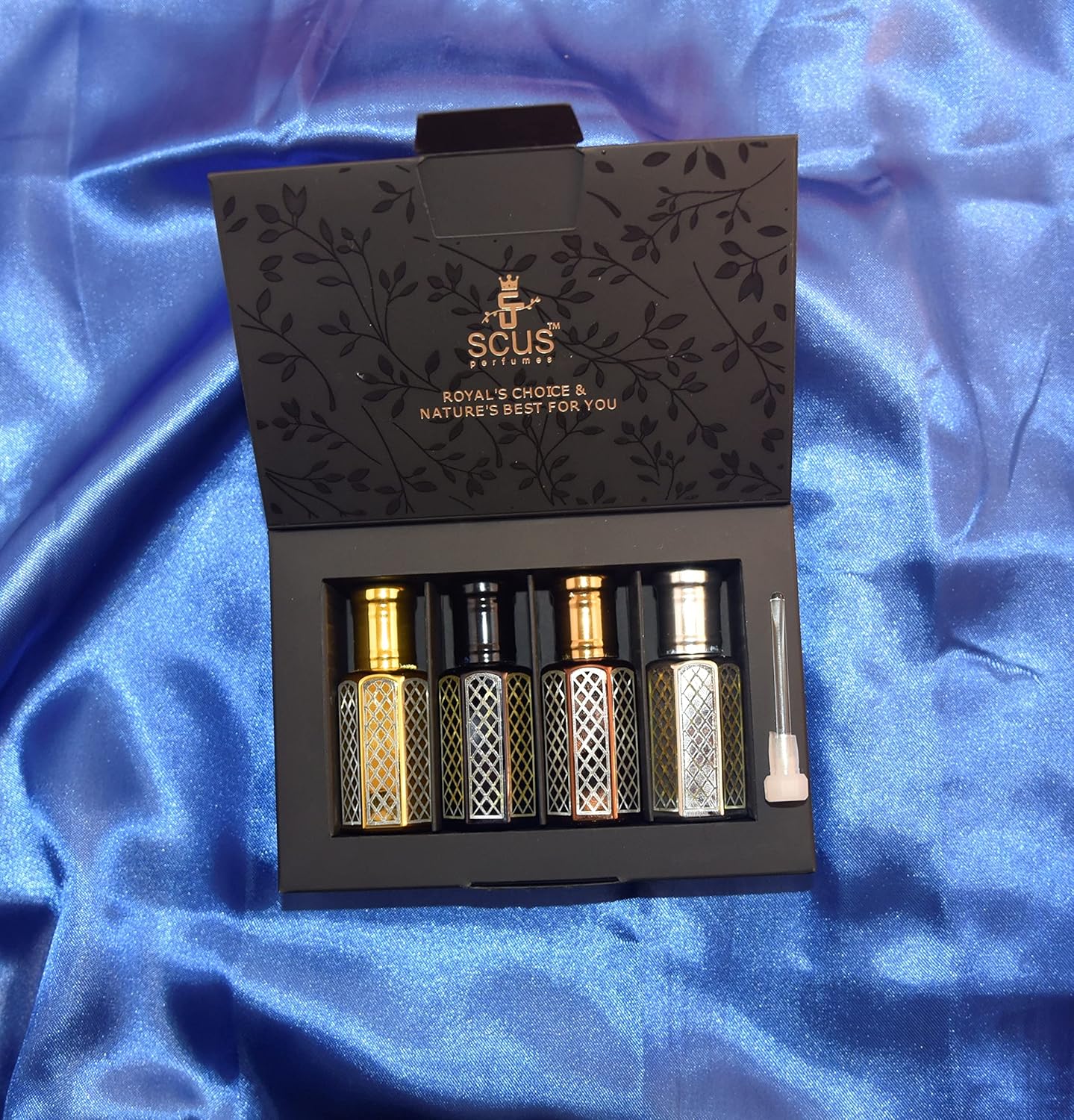 Rose, White Jasmine, Lily of Valley & Sandal Fragrance for Men & Women Woody Earthy Concentrated Perfume oil Long Lasting Fragrance Non-Alcoholic (Parfum 12ml) (Pack of 4)