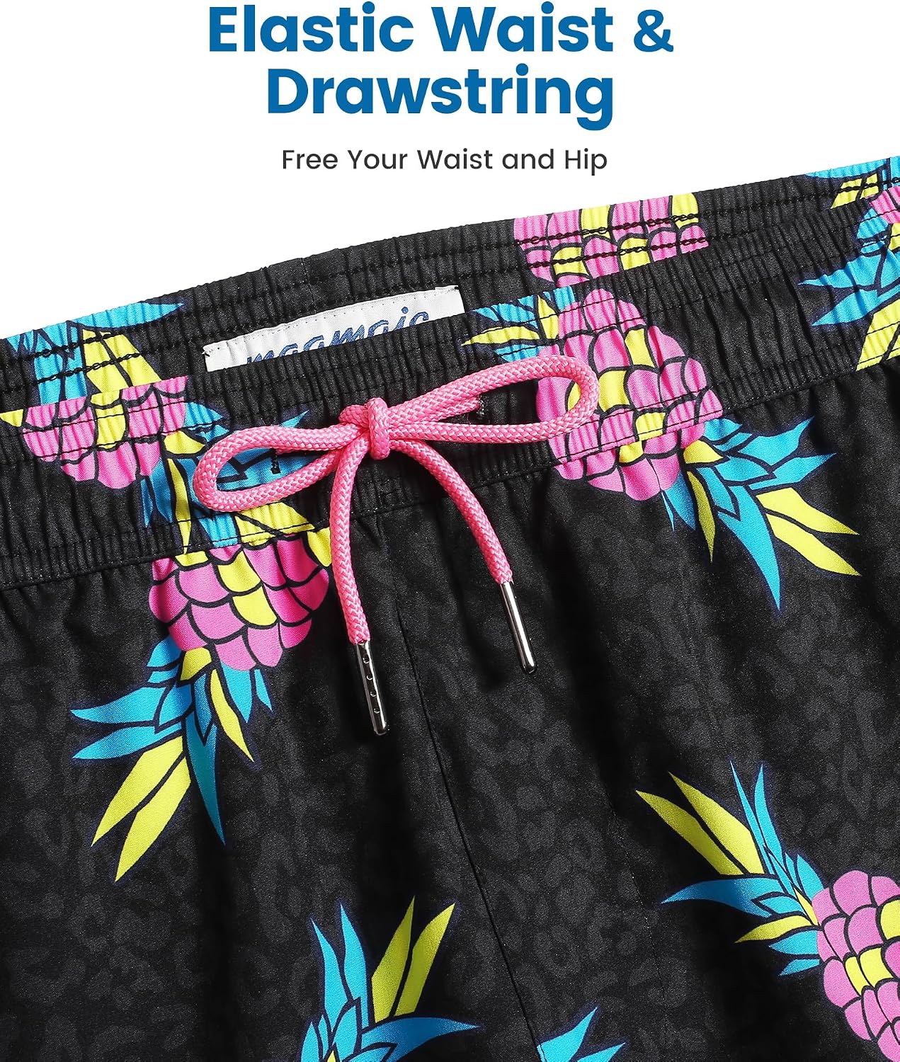  Mens Swim Trunks with Compression Liner 5 Inch, Quick Dry Bathing Suit with Zipper Pockets, No-Chafing Swim Shorts thumbnail