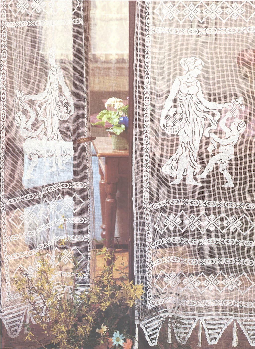 Tende Ricamate A Mano Zenoni & Colombi - Coppia In Misto Lino 55% E Cotone 45%, Varie Misure (es. 58x160 Cm) - Made In Italy - Foto 4