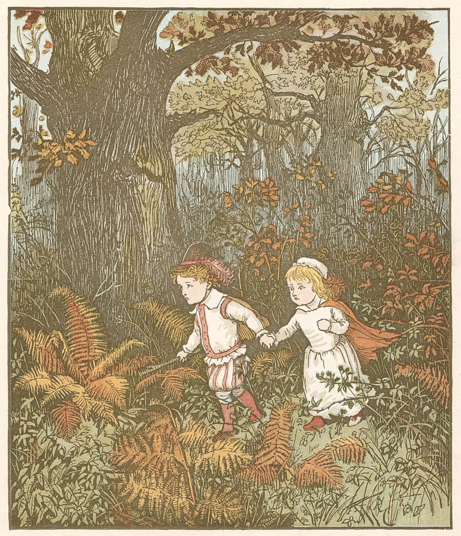 POSTERIIk Famous Animal Posters Vintage Picture Scene From the Babes Children in the Wood by Famous Artist Modern Wall Decor for Home Decor 60x90cm