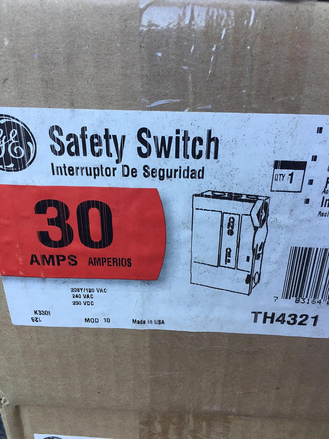 General Electric ge TH4321 Heavy Duty Fusible Safety Switch 30 Amp | 240V