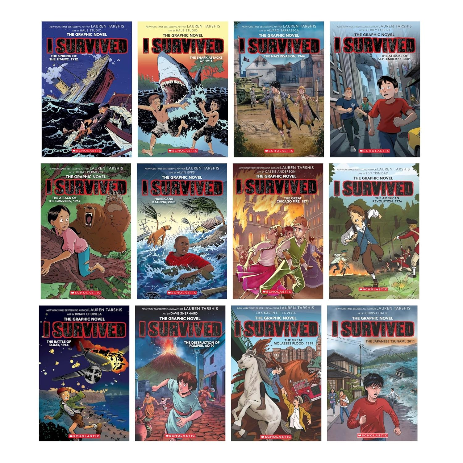 I Survived Series Graphic Novels 12 Books Collection Set      Paperback – May 5, 2025