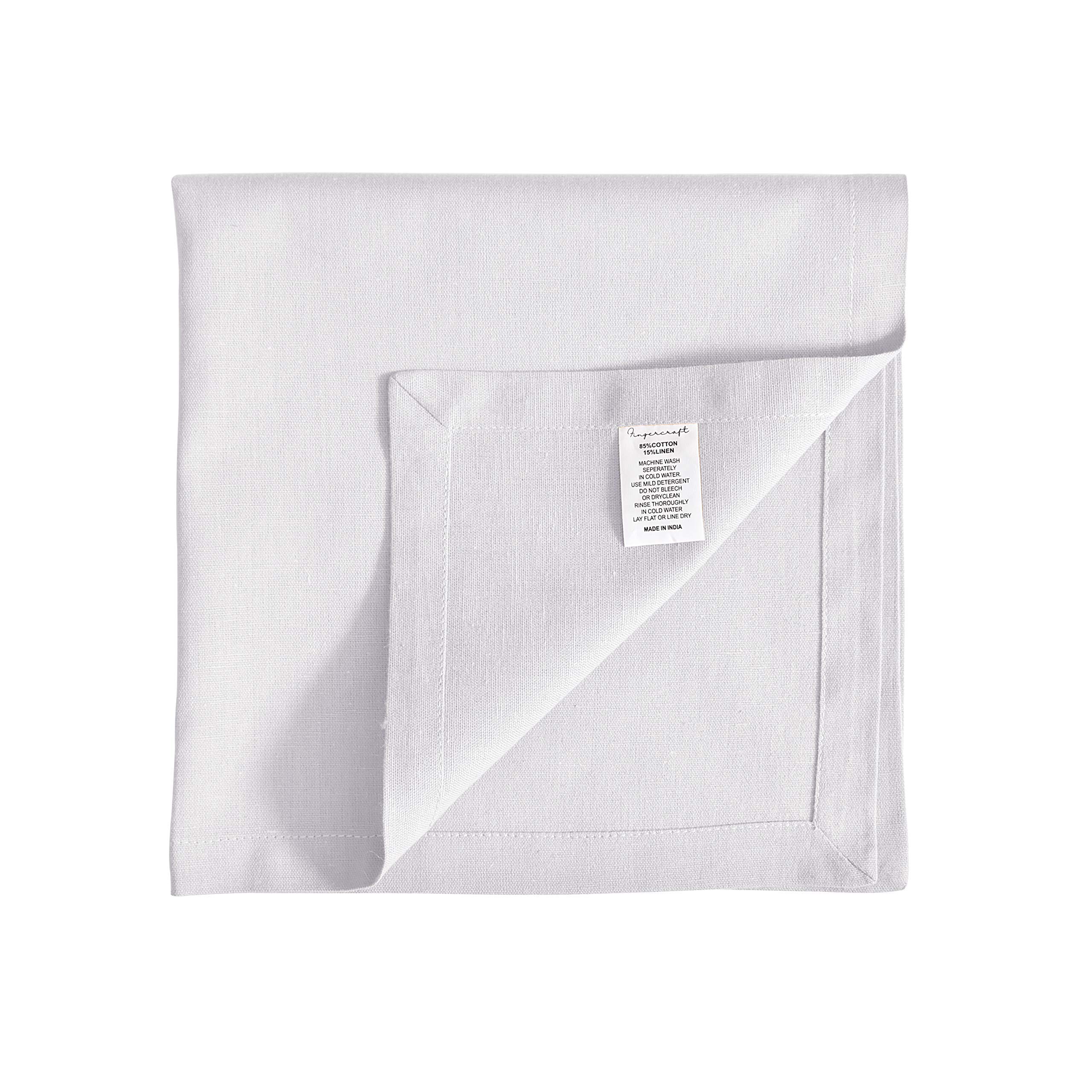 FINGERCRAFT 12-Pack Cloth Napkins - 18x18 Inch Cotton Linen Blend For Dining & Events - View #9