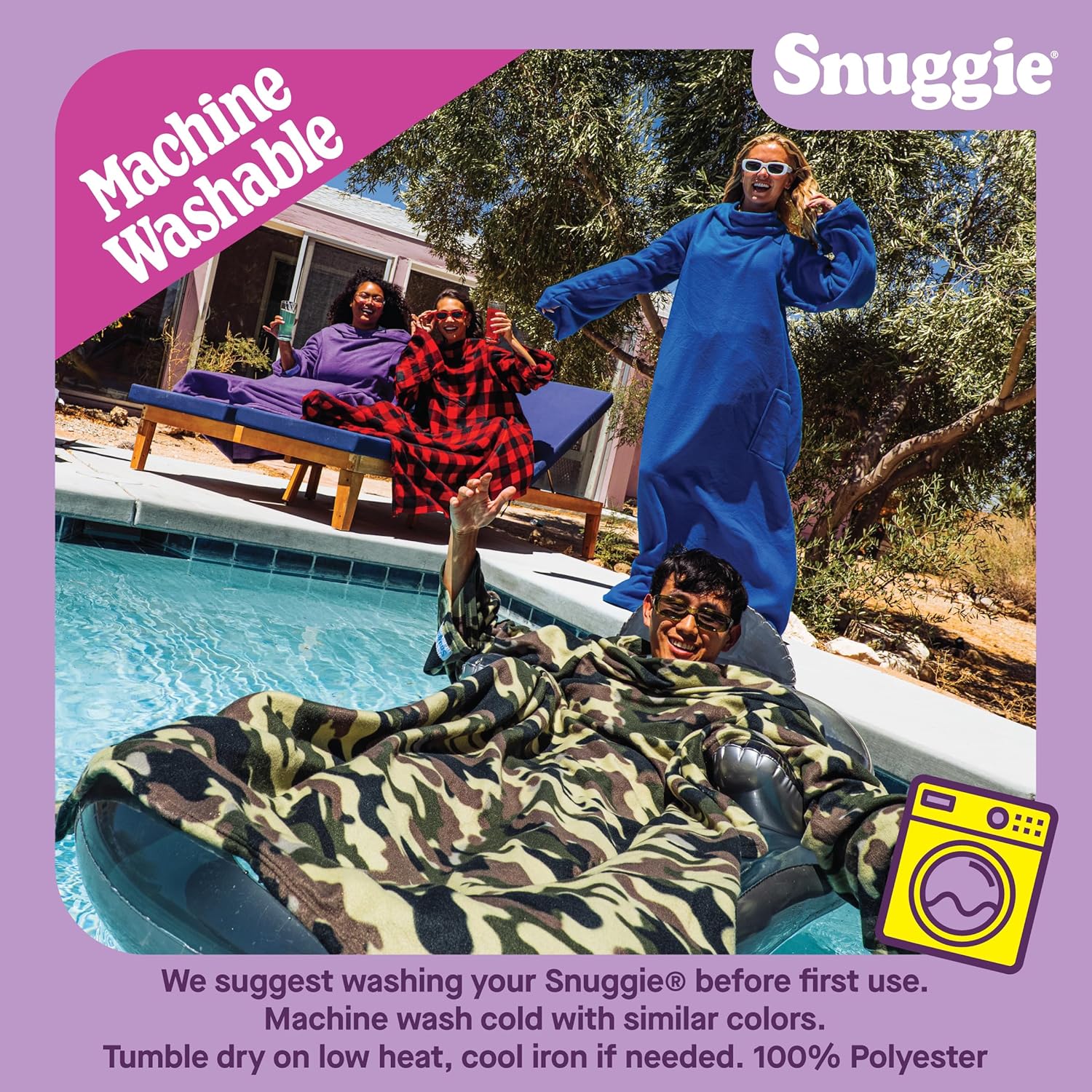 Snuggie The Original Wearable Blanket With Sleeves & Pockets | Cozy Throw, Machine Wash, As Seen on TV | One Size, 71 x 54in - Image 6