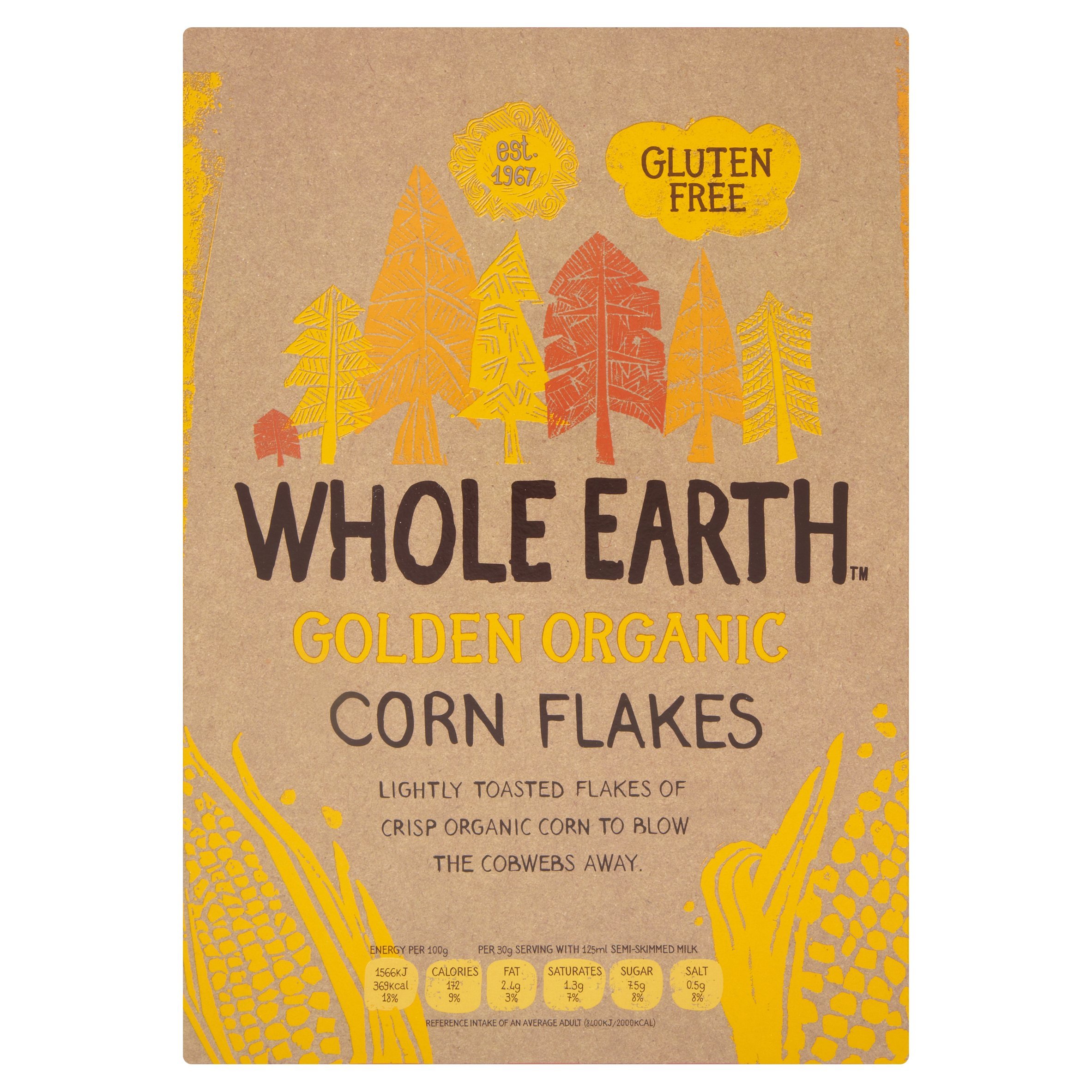 Whole Earth Foods Organic Corn Flakes, 375g